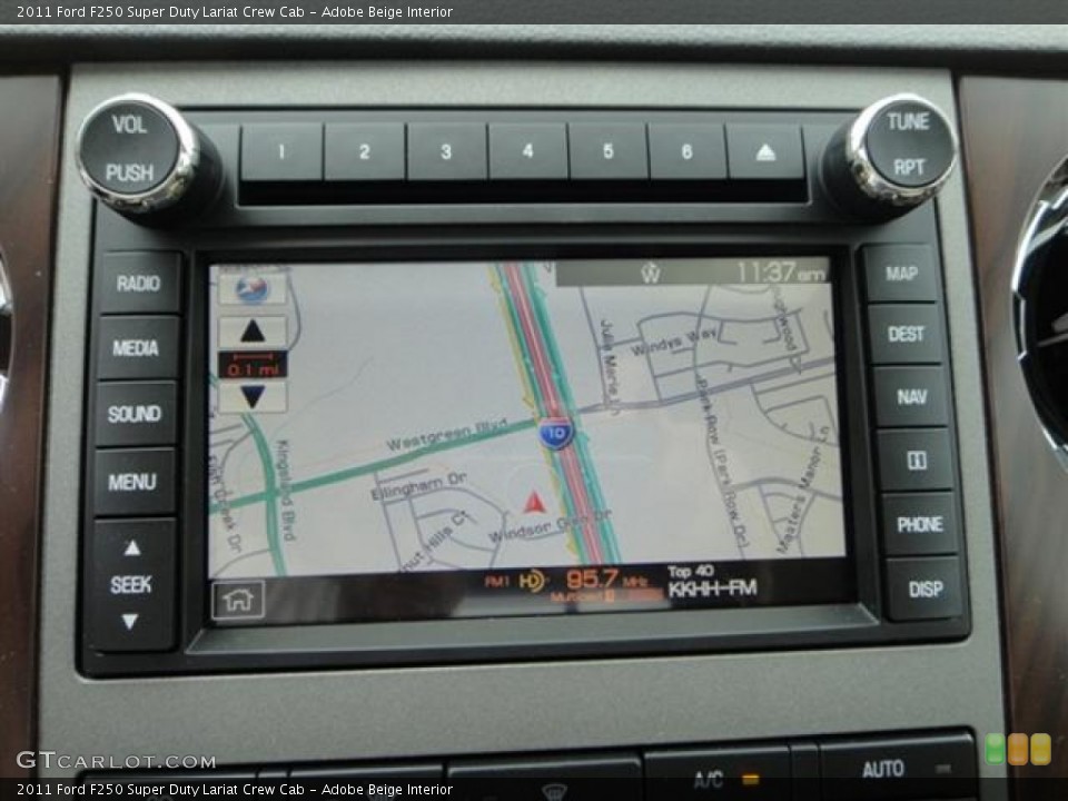 Adobe Beige Interior Navigation for the 2011 Ford F250 Super Duty Lariat Crew Cab #57408884