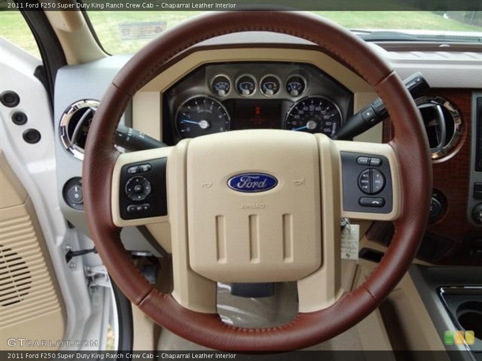 Chaparral Leather Interior Steering Wheel for the 2011 Ford F250 Super Duty King Ranch Crew Cab #57409601