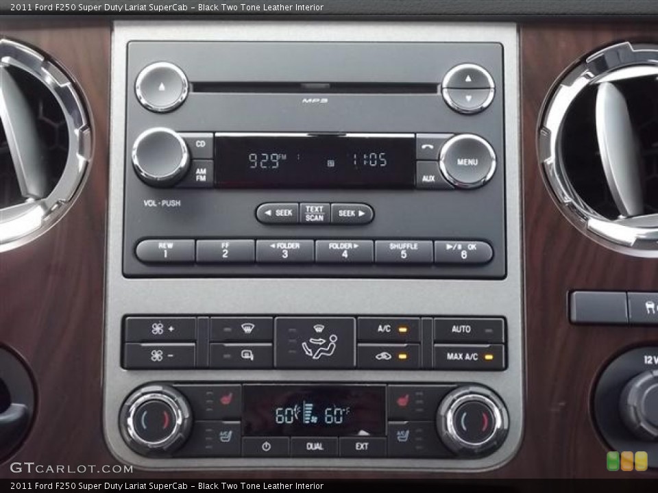 Black Two Tone Leather Interior Controls for the 2011 Ford F250 Super Duty Lariat SuperCab #57410318