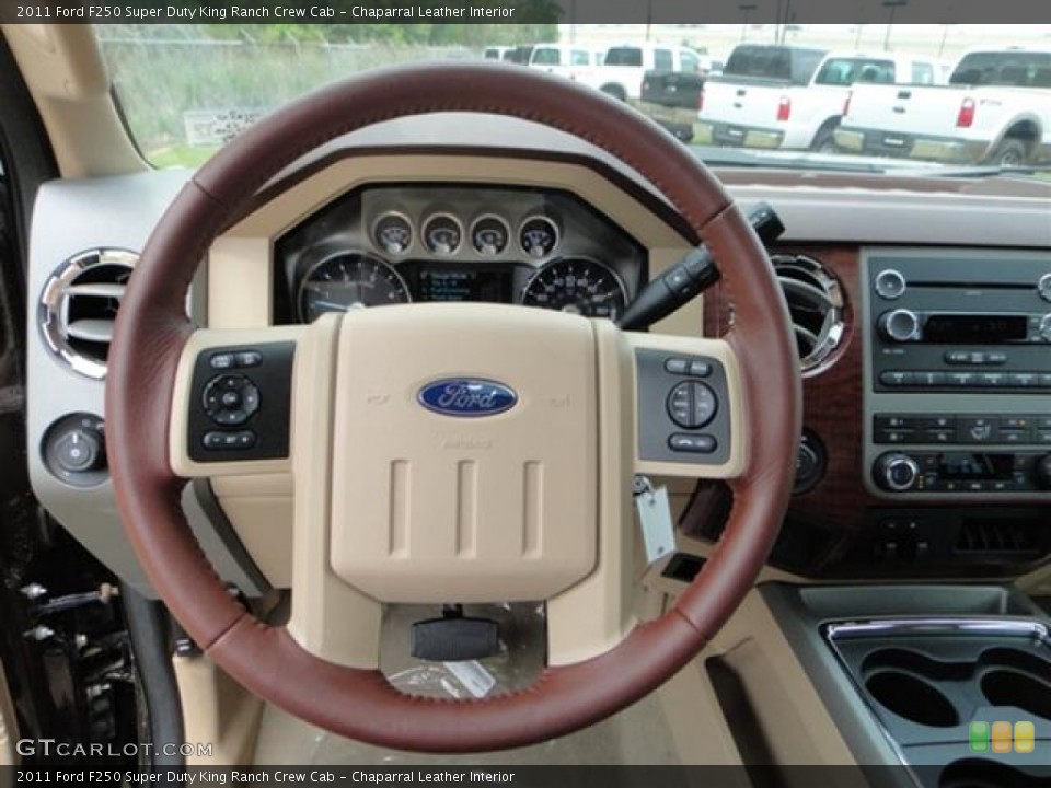 Chaparral Leather Interior Steering Wheel for the 2011 Ford F250 Super Duty King Ranch Crew Cab #57410876