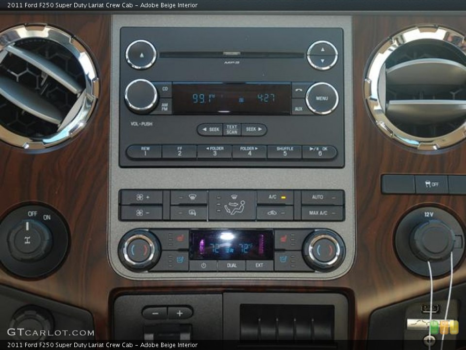 Adobe Beige Interior Controls for the 2011 Ford F250 Super Duty Lariat Crew Cab #57411242