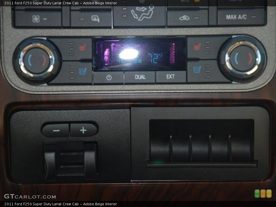Adobe Beige Interior Controls for the 2011 Ford F250 Super Duty Lariat Crew Cab #57411248
