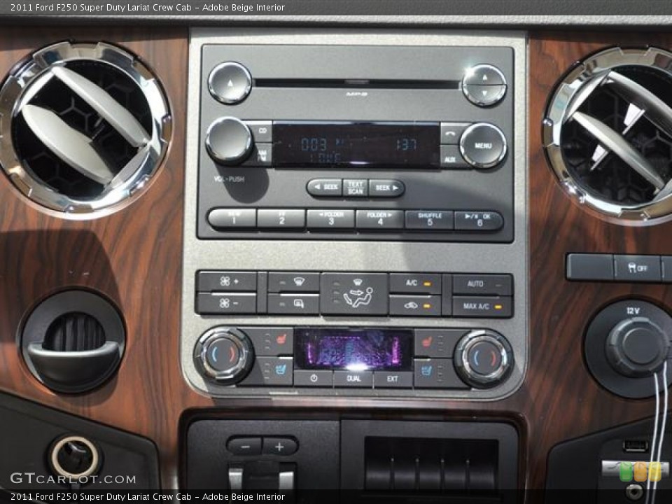 Adobe Beige Interior Controls for the 2011 Ford F250 Super Duty Lariat Crew Cab #57411617