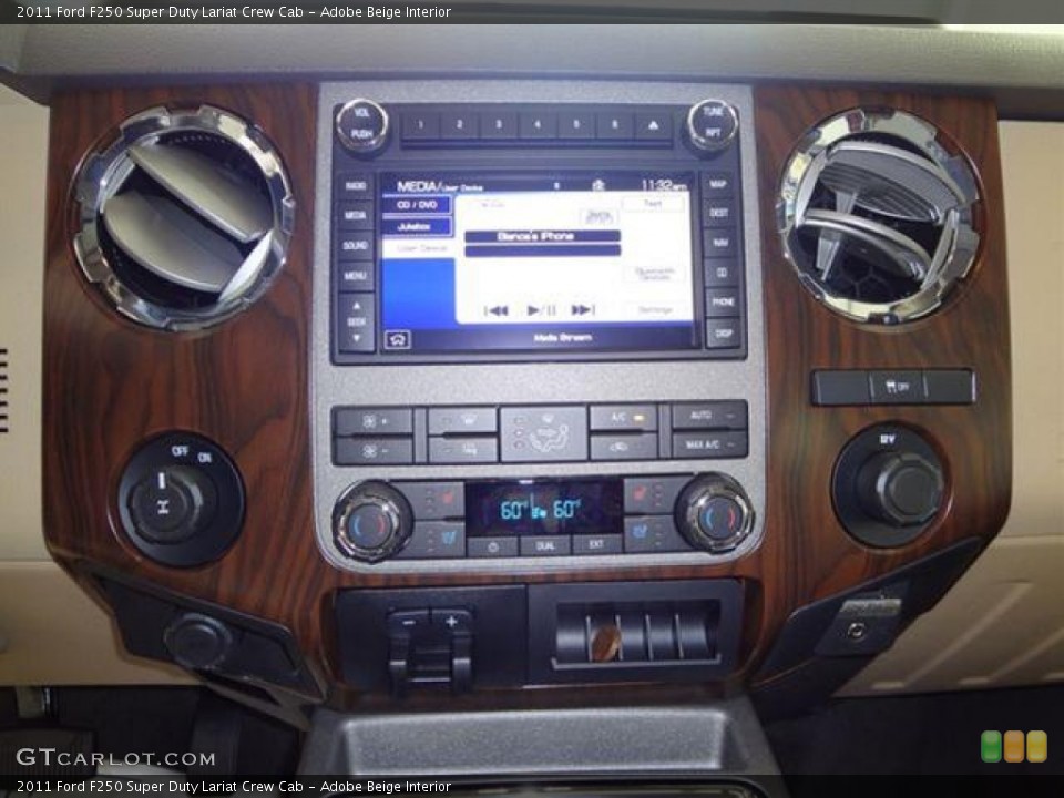 Adobe Beige Interior Controls for the 2011 Ford F250 Super Duty Lariat Crew Cab #57411838