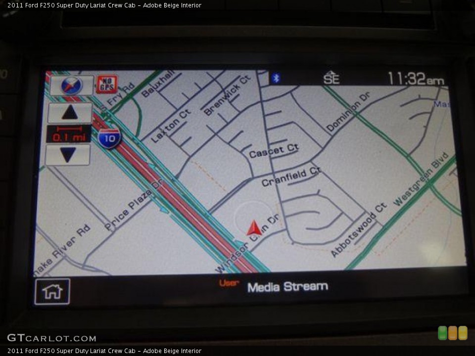 Adobe Beige Interior Navigation for the 2011 Ford F250 Super Duty Lariat Crew Cab #57411848
