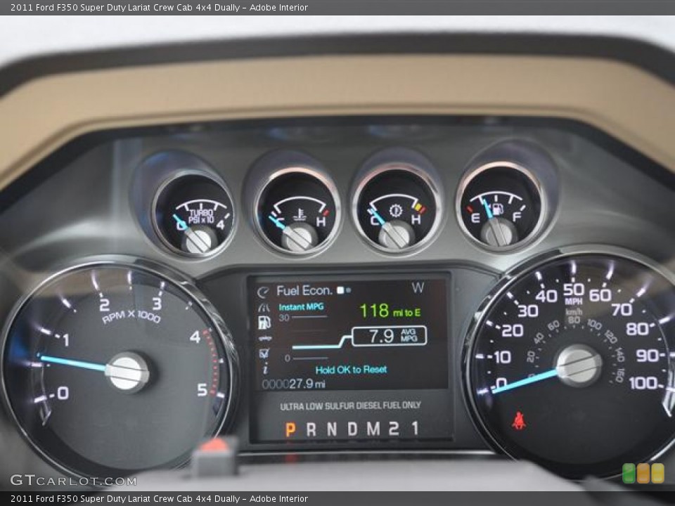Adobe Interior Gauges for the 2011 Ford F350 Super Duty Lariat Crew Cab 4x4 Dually #57412385