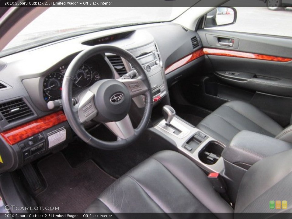 Off Black Interior Photo for the 2010 Subaru Outback 2.5i Limited Wagon #57412613