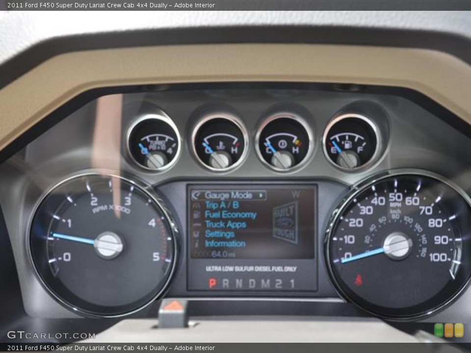 Adobe Interior Gauges for the 2011 Ford F450 Super Duty Lariat Crew Cab 4x4 Dually #57413729