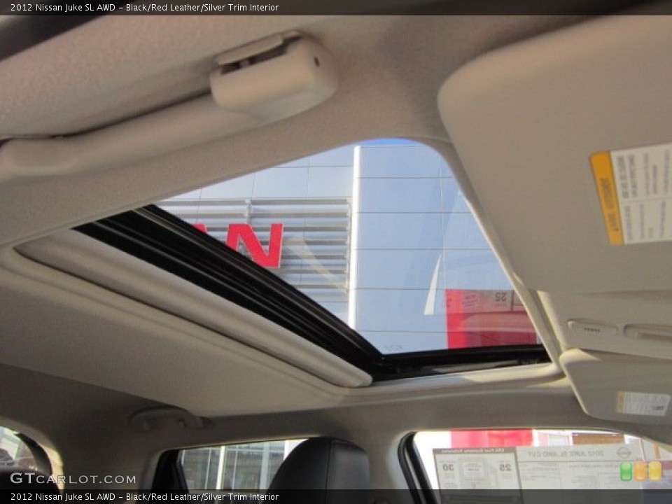 Black/Red Leather/Silver Trim Interior Sunroof for the 2012 Nissan Juke SL AWD #57415433