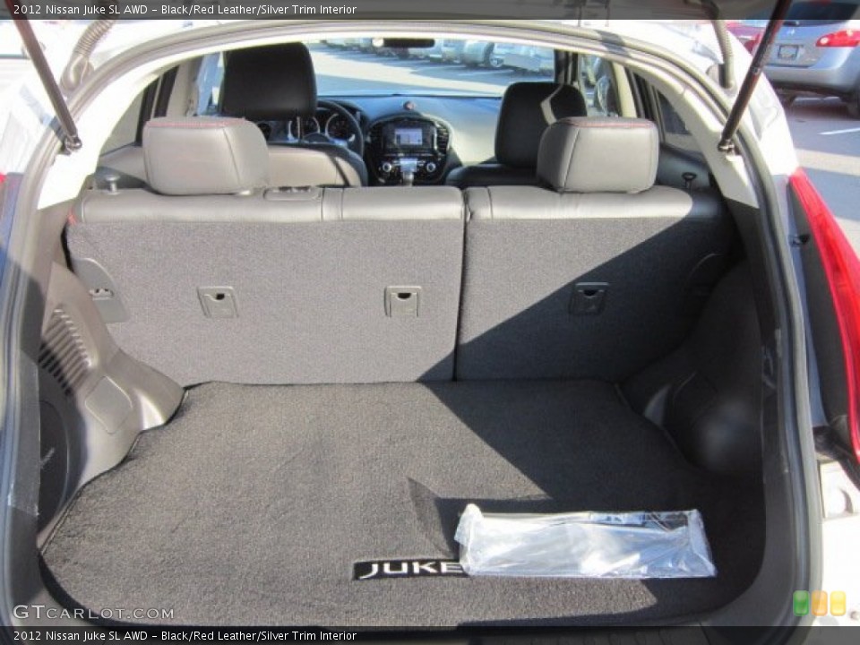 Black/Red Leather/Silver Trim Interior Trunk for the 2012 Nissan Juke SL AWD #57415454