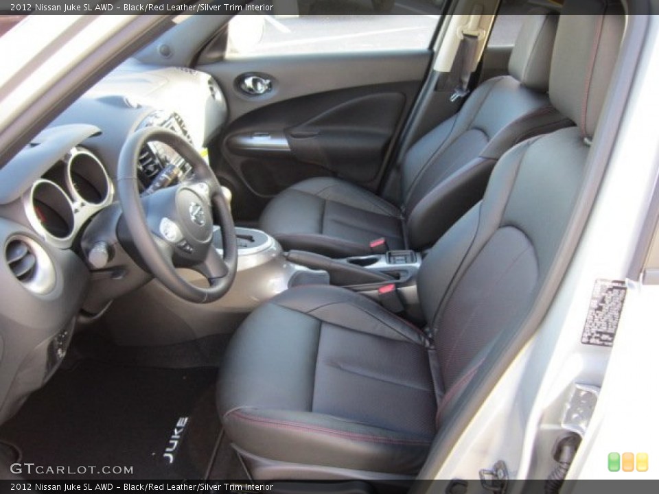 Black/Red Leather/Silver Trim Interior Photo for the 2012 Nissan Juke SL AWD #57415472
