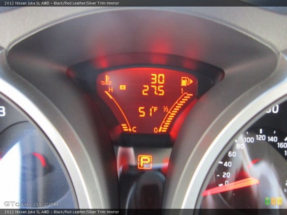 Black/Red Leather/Silver Trim Interior Gauges for the 2012 Nissan Juke SL AWD #57415517