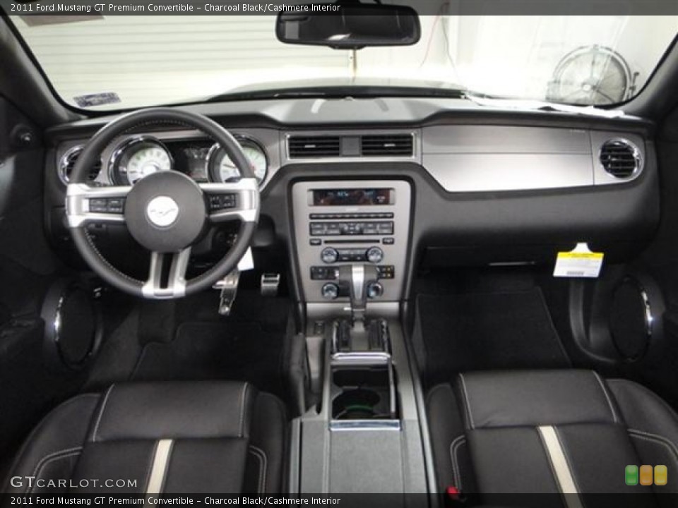 Charcoal Black/Cashmere Interior Dashboard for the 2011 Ford Mustang GT Premium Convertible #57416259