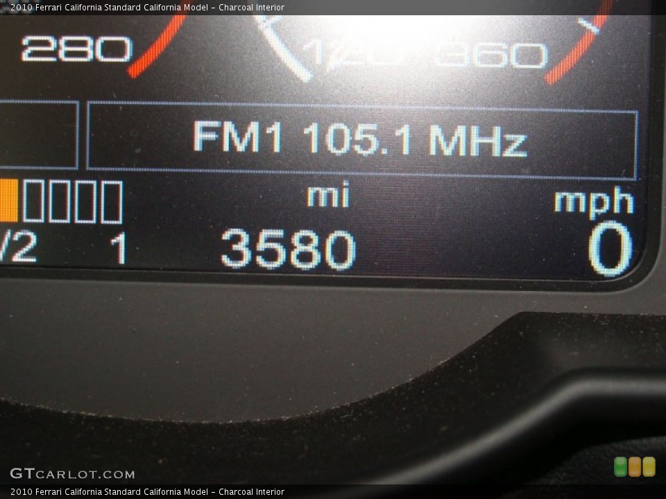 Charcoal Interior Gauges for the 2010 Ferrari California  #57416657