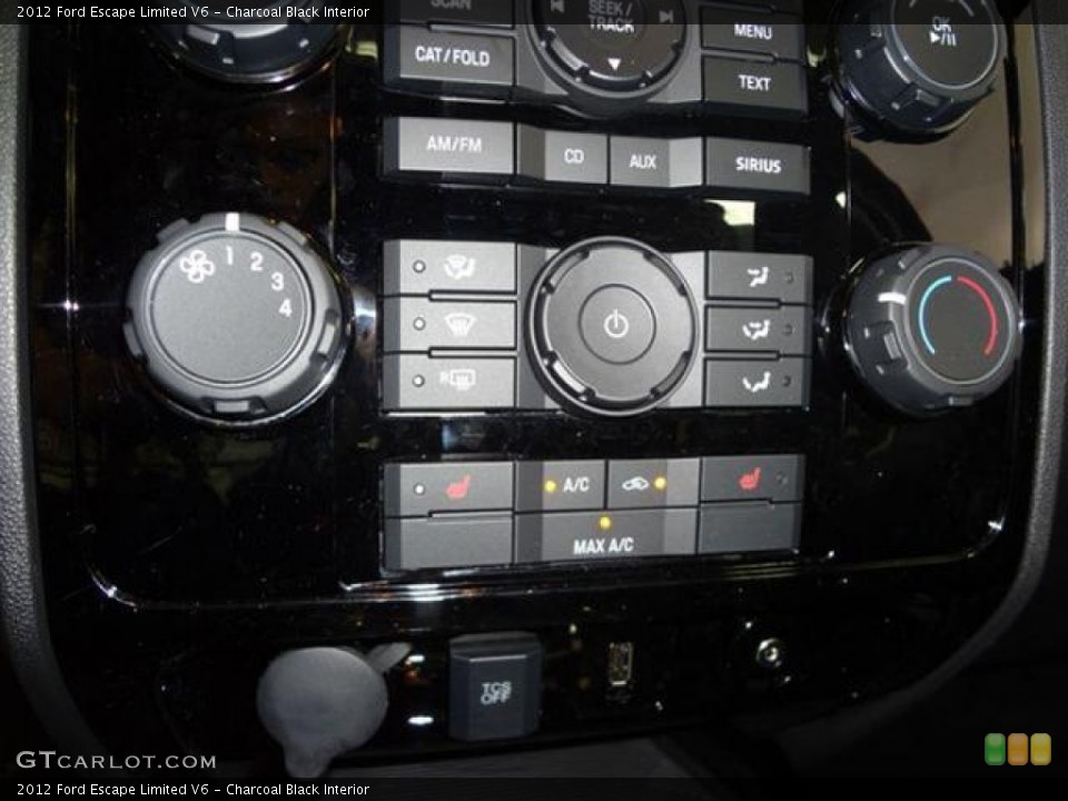 Charcoal Black Interior Controls for the 2012 Ford Escape Limited V6 #57417281