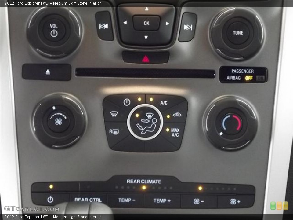 Medium Light Stone Interior Controls for the 2012 Ford Explorer FWD #57418814