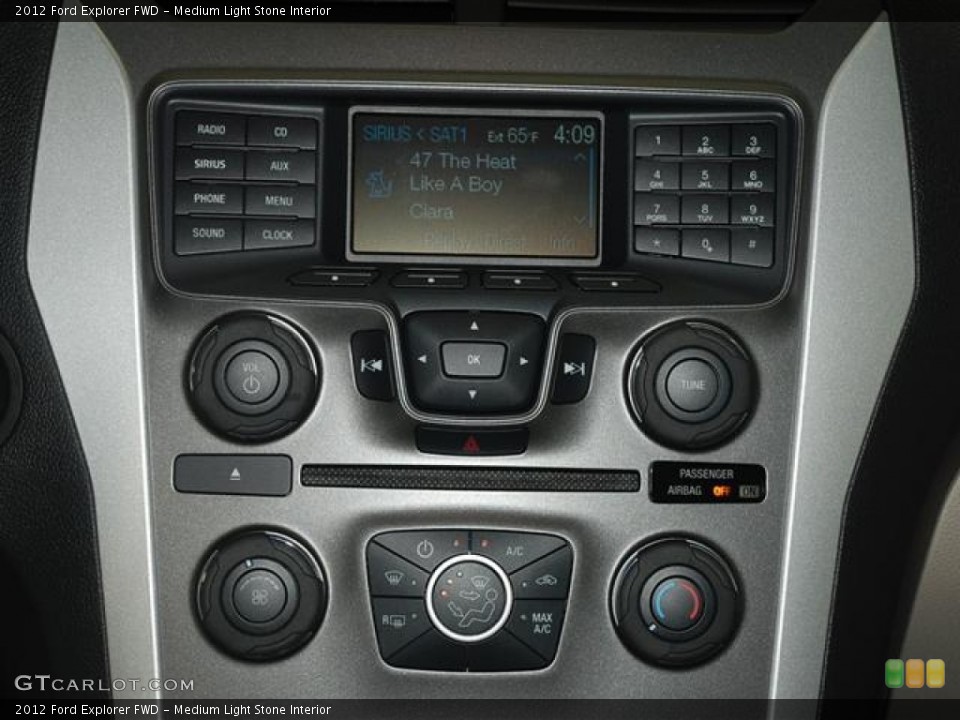 Medium Light Stone Interior Controls for the 2012 Ford Explorer FWD #57419342