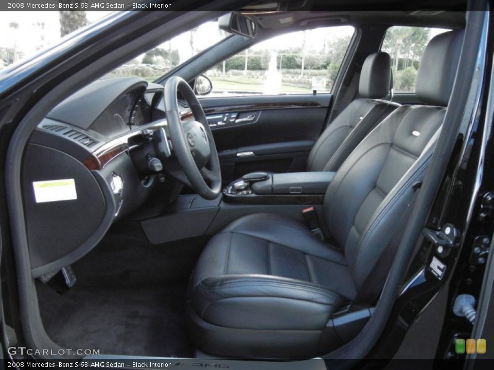 Black Interior Photo for the 2008 Mercedes-Benz S 63 AMG Sedan #57419522