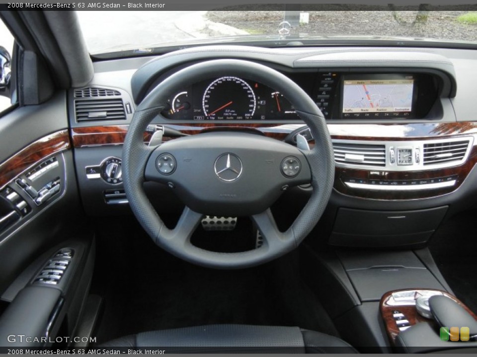 Black Interior Steering Wheel for the 2008 Mercedes-Benz S 63 AMG Sedan #57419642