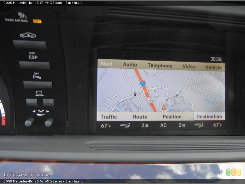 Black Interior Navigation for the 2008 Mercedes-Benz S 63 AMG Sedan #57419669