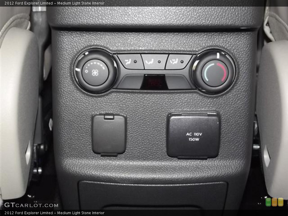 Medium Light Stone Interior Controls for the 2012 Ford Explorer Limited #57419762