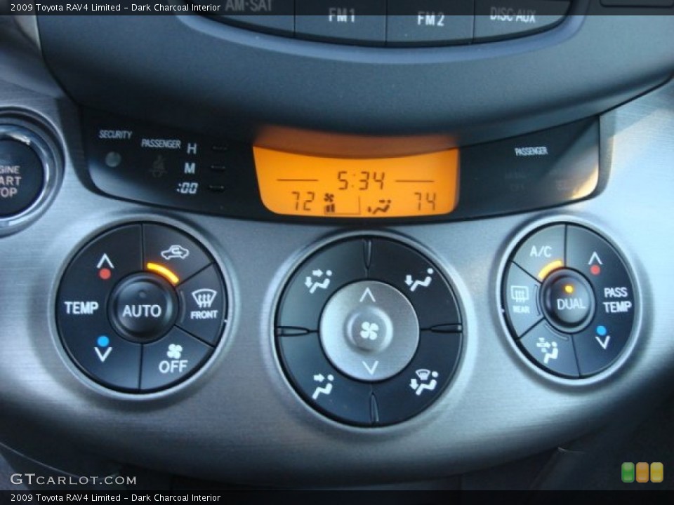 Dark Charcoal Interior Controls for the 2009 Toyota RAV4 Limited #57422375
