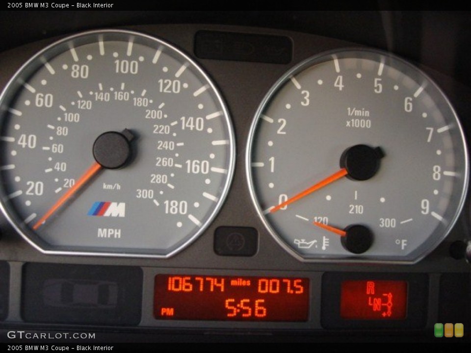 Black Interior Gauges for the 2005 BMW M3 Coupe #57422681