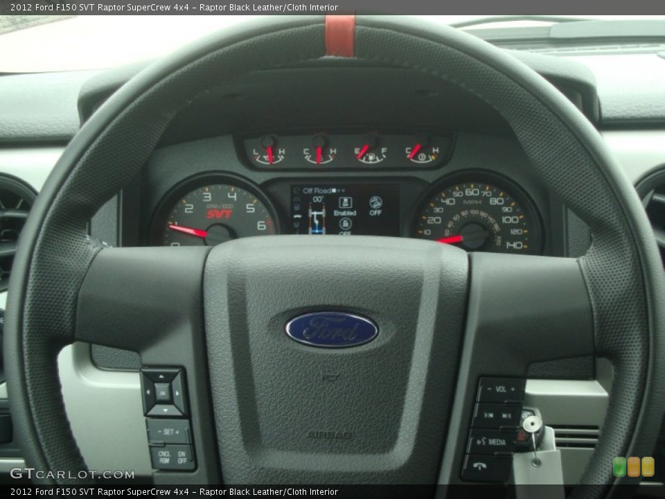 Raptor Black Leather/Cloth Interior Steering Wheel for the 2012 Ford F150 SVT Raptor SuperCrew 4x4 #57423186