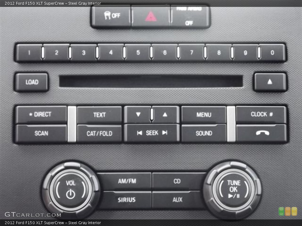 Steel Gray Interior Controls for the 2012 Ford F150 XLT SuperCrew #57423524