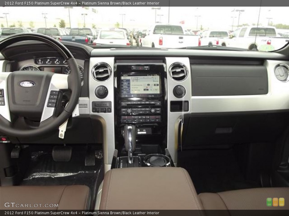 Platinum Sienna Brown/Black Leather Interior Dashboard for the 2012 Ford F150 Platinum SuperCrew 4x4 #57423815