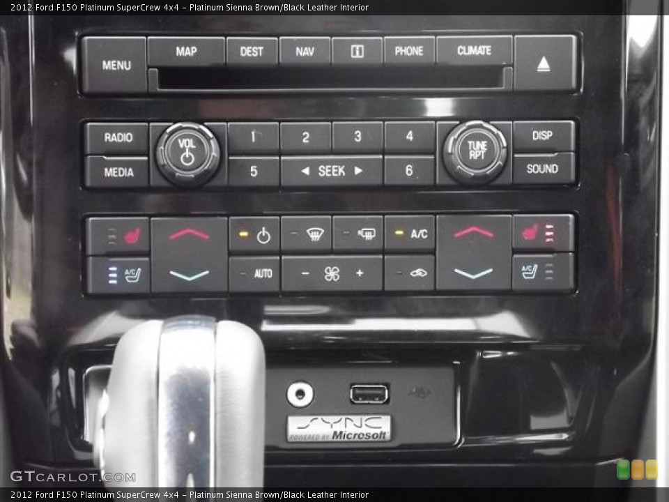 Platinum Sienna Brown/Black Leather Interior Controls for the 2012 Ford F150 Platinum SuperCrew 4x4 #57423830