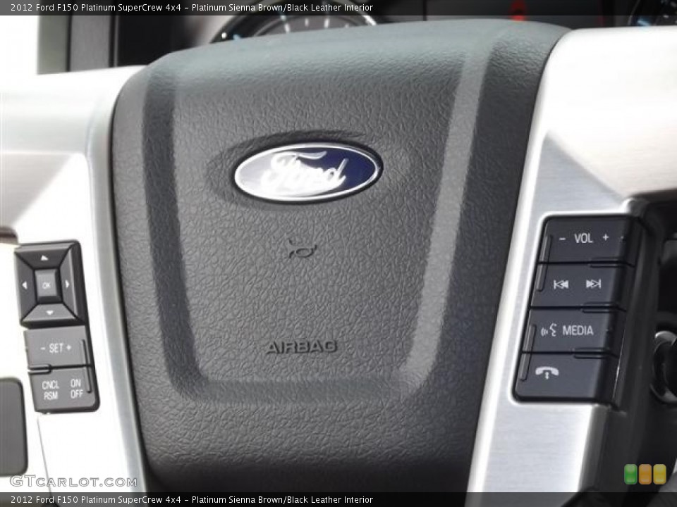 Platinum Sienna Brown/Black Leather Interior Controls for the 2012 Ford F150 Platinum SuperCrew 4x4 #57423839