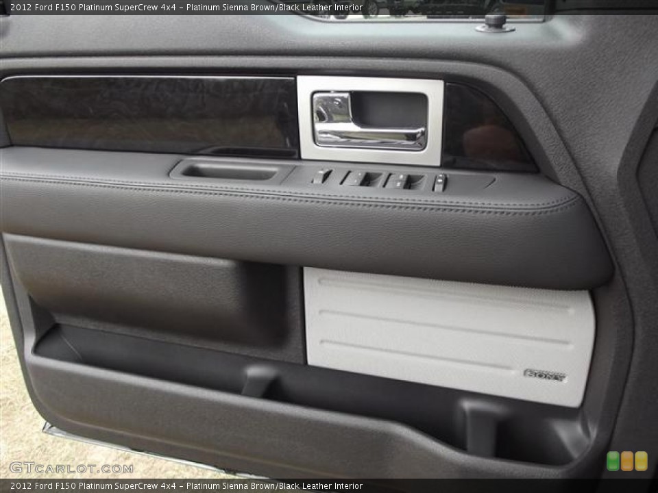 Platinum Sienna Brown/Black Leather Interior Door Panel for the 2012 Ford F150 Platinum SuperCrew 4x4 #57423893