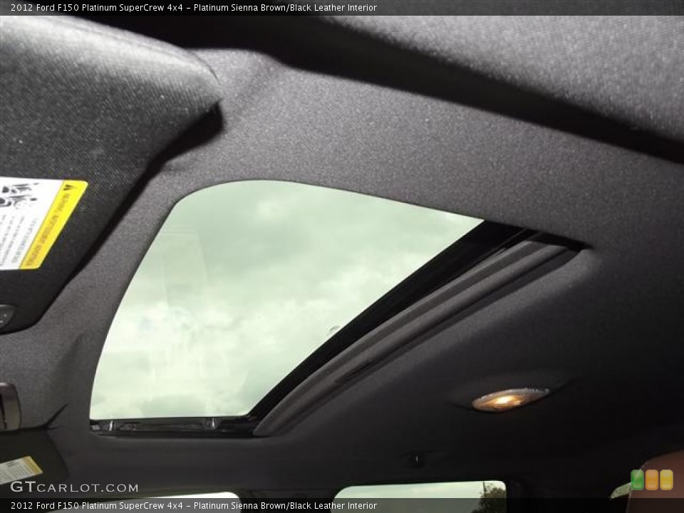 Platinum Sienna Brown/Black Leather Interior Sunroof for the 2012 Ford F150 Platinum SuperCrew 4x4 #57423911