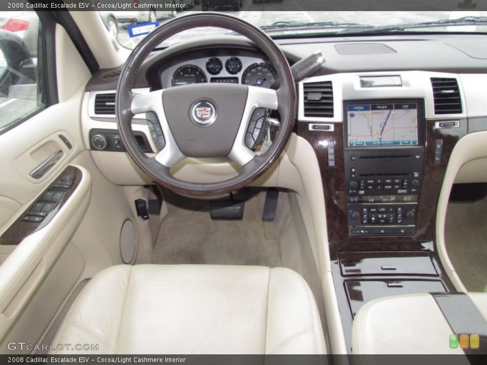 Cocoa/Light Cashmere Interior Dashboard for the 2008 Cadillac Escalade ESV #57424751