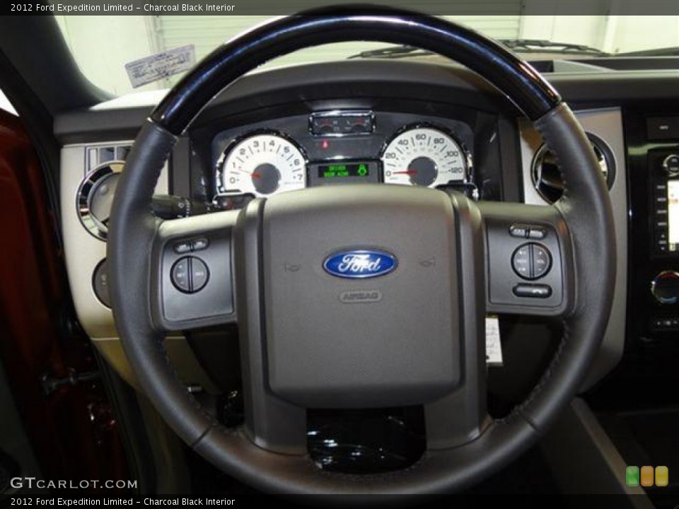 Charcoal Black Interior Steering Wheel for the 2012 Ford Expedition Limited #57427967