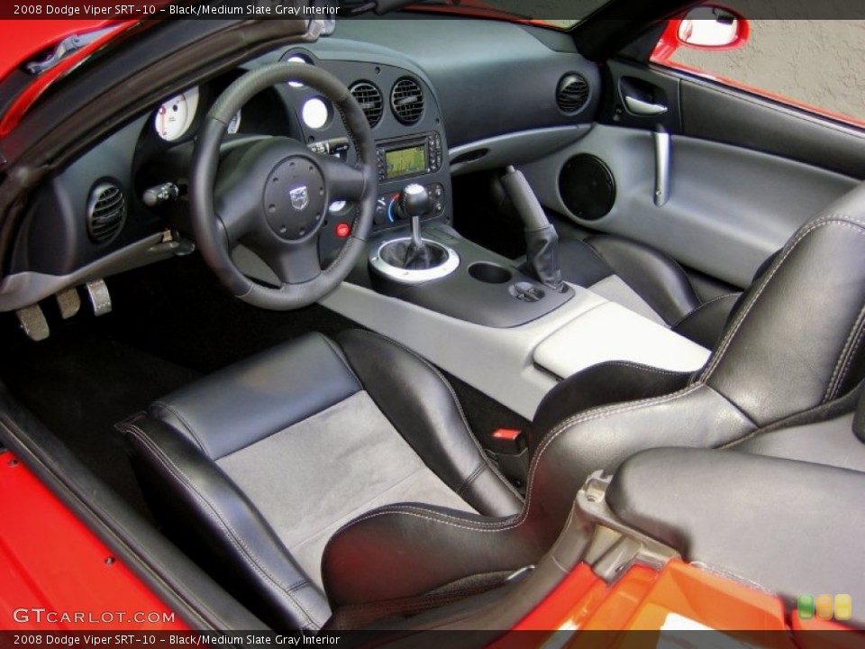 Black/Medium Slate Gray Interior Prime Interior for the 2008 Dodge Viper SRT-10 #57428318