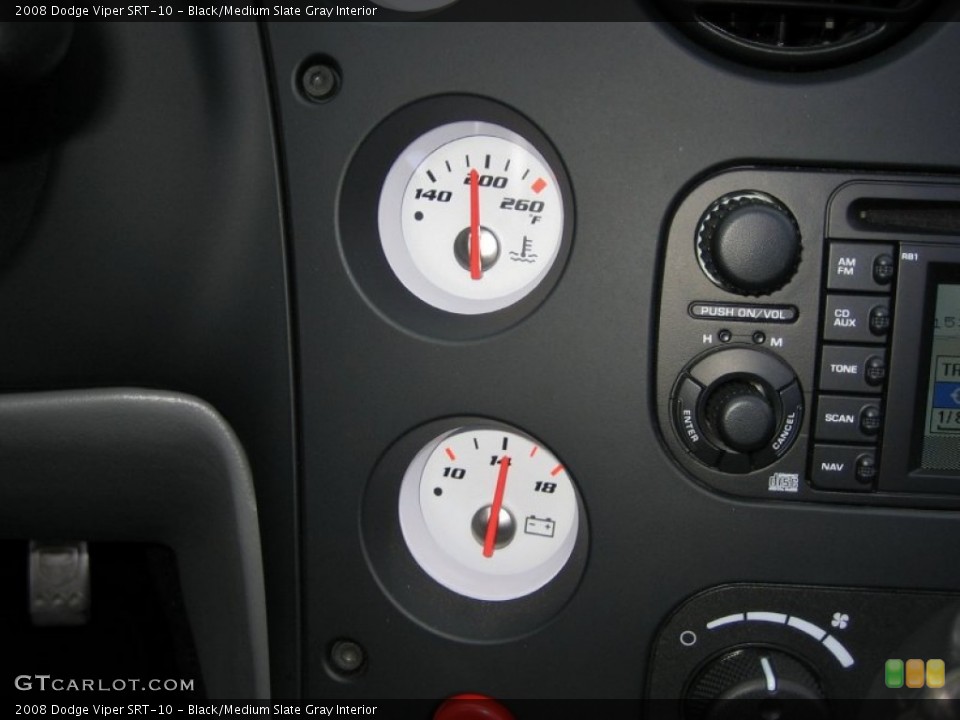 Black/Medium Slate Gray Interior Gauges for the 2008 Dodge Viper SRT-10 #57428450