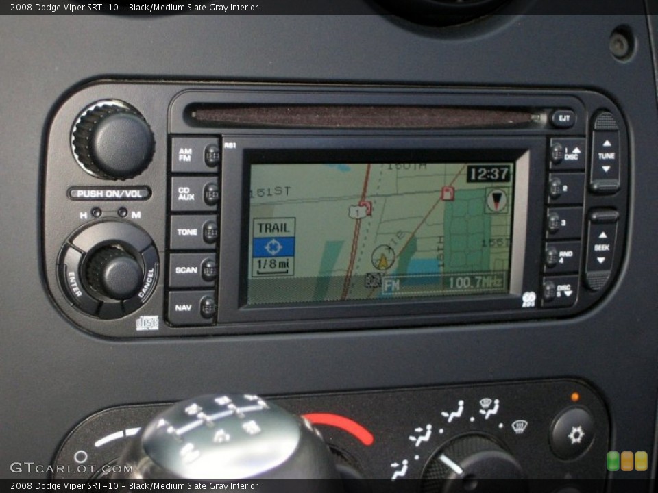 Black/Medium Slate Gray Interior Navigation for the 2008 Dodge Viper SRT-10 #57428459