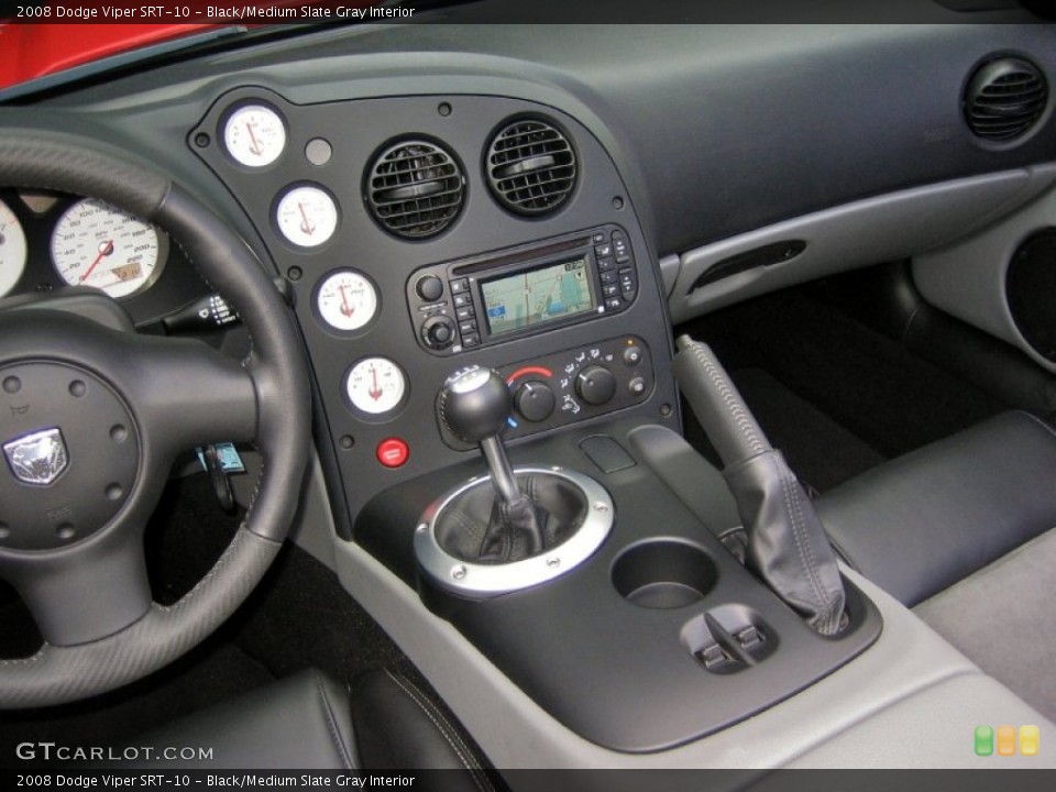 Black/Medium Slate Gray Interior Controls for the 2008 Dodge Viper SRT-10 #57428480