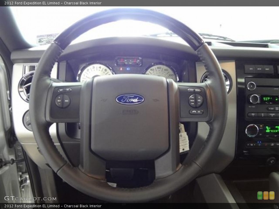 Charcoal Black Interior Steering Wheel for the 2012 Ford Expedition EL Limited #57429467