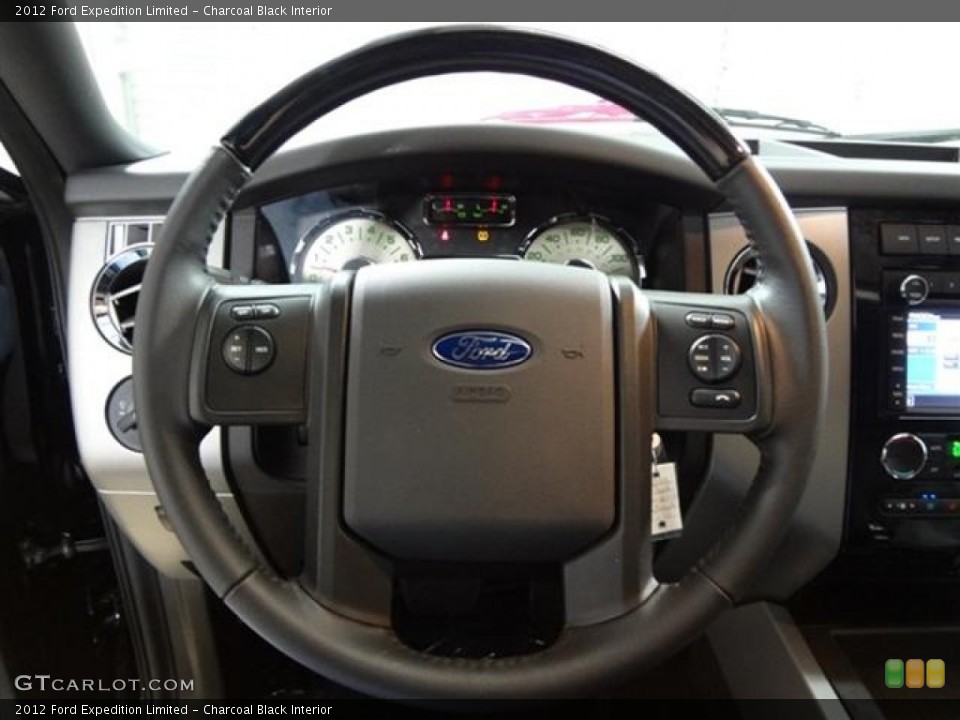 Charcoal Black Interior Steering Wheel for the 2012 Ford Expedition Limited #57430145