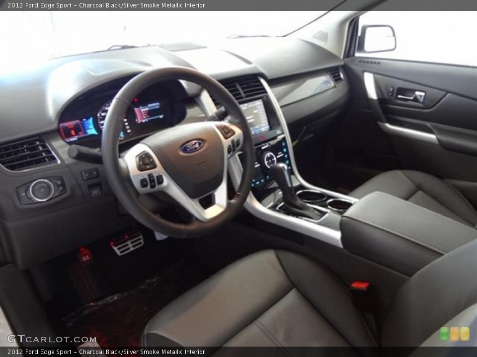 Charcoal Black/Silver Smoke Metallic Interior Prime Interior for the 2012 Ford Edge Sport #57435059