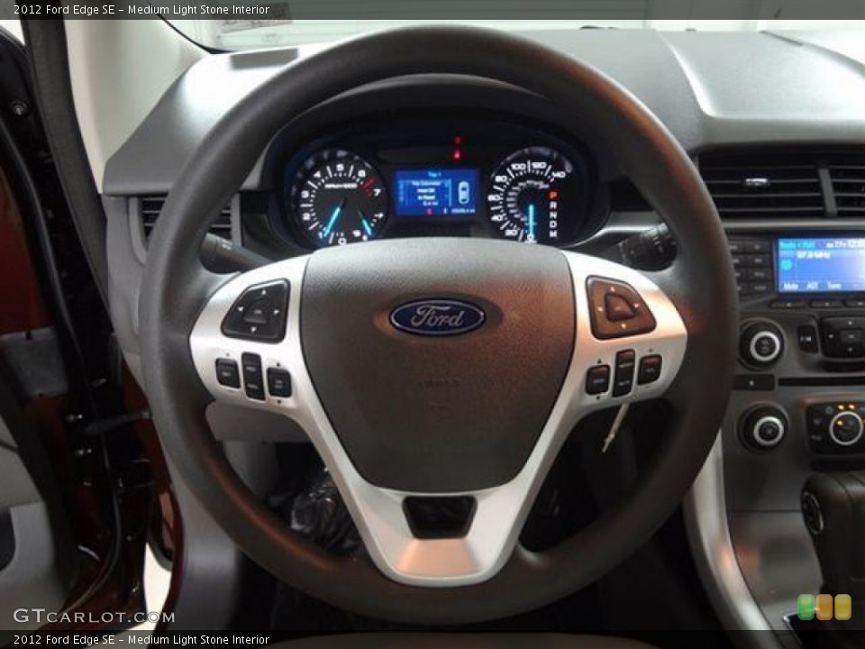 Medium Light Stone Interior Steering Wheel for the 2012 Ford Edge SE #57438800