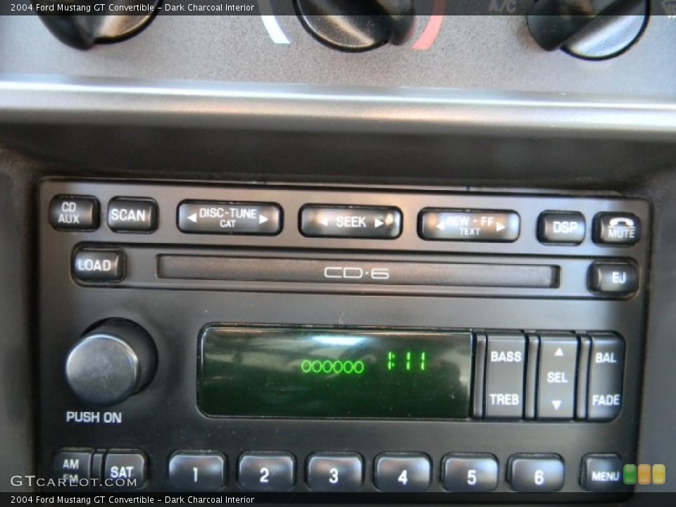 Dark Charcoal Interior Audio System for the 2004 Ford Mustang GT Convertible #57440954