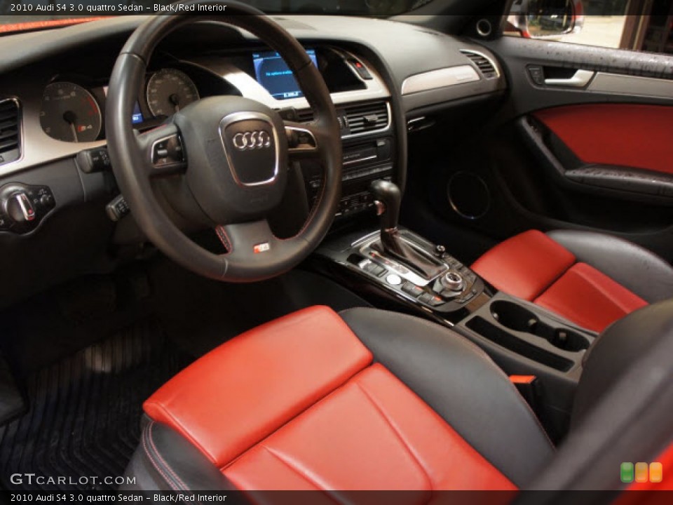 Black/Red Interior Prime Interior for the 2010 Audi S4 3.0 quattro Sedan #57441571