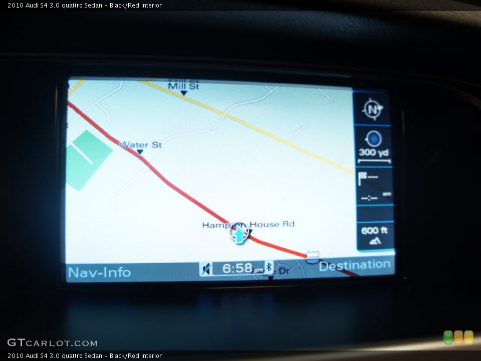 Black/Red Interior Navigation for the 2010 Audi S4 3.0 quattro Sedan #57441634