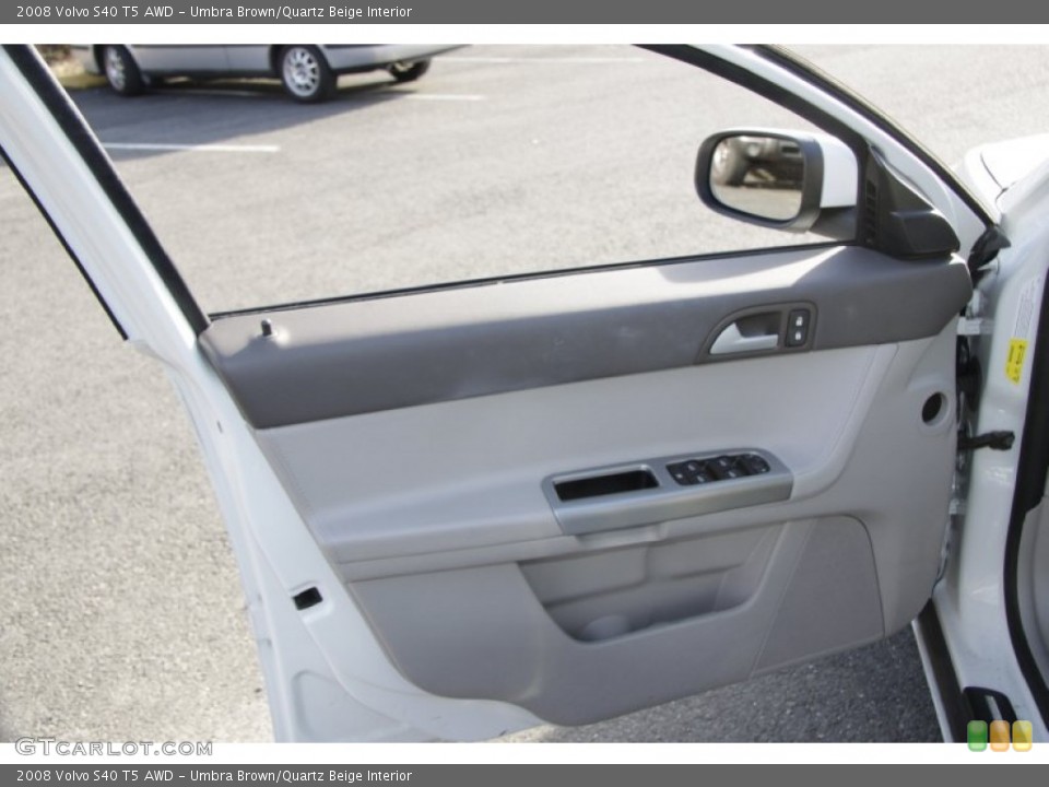 Umbra Brown/Quartz Beige Interior Door Panel for the 2008 Volvo S40 T5 AWD #57445477