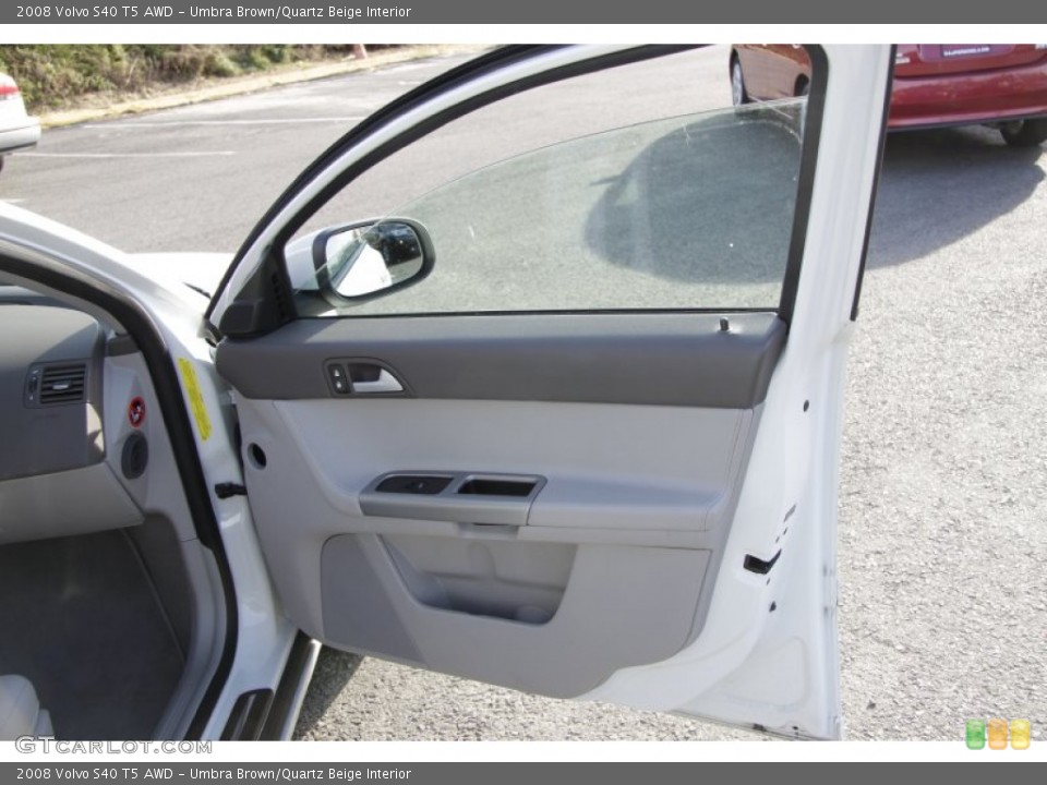 Umbra Brown/Quartz Beige Interior Door Panel for the 2008 Volvo S40 T5 AWD #57445535