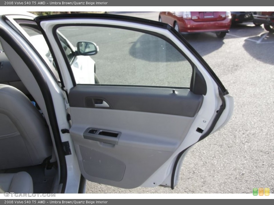 Umbra Brown/Quartz Beige Interior Door Panel for the 2008 Volvo S40 T5 AWD #57445544